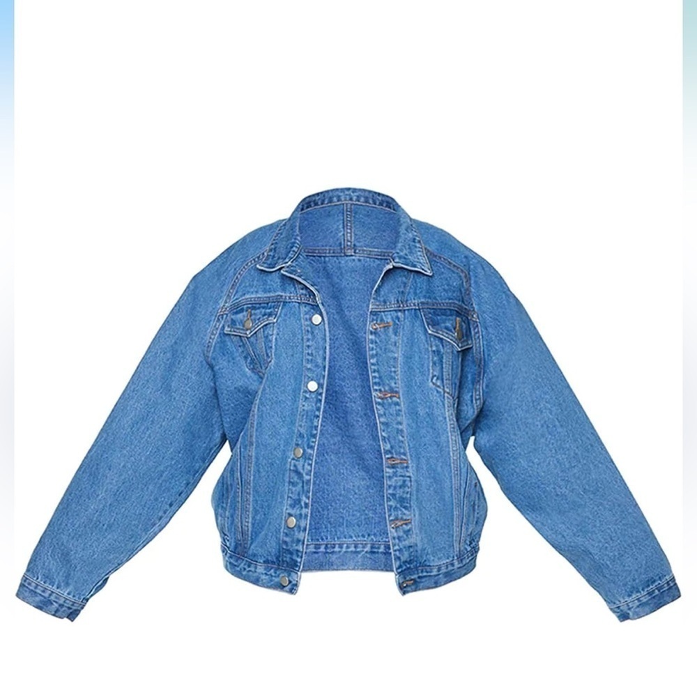 Justalwart trucker denim jacket viscose blended button down coat XL - Picture 15 of 15